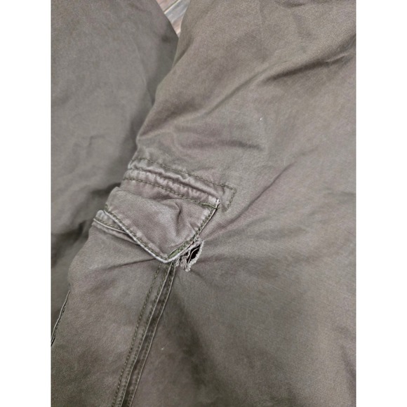 J.Crew Mens Fleece Lined Y2K Cargo Pants 34x34 Grey Utility Pants Vtg Gorpcore - Picture 5 of 13